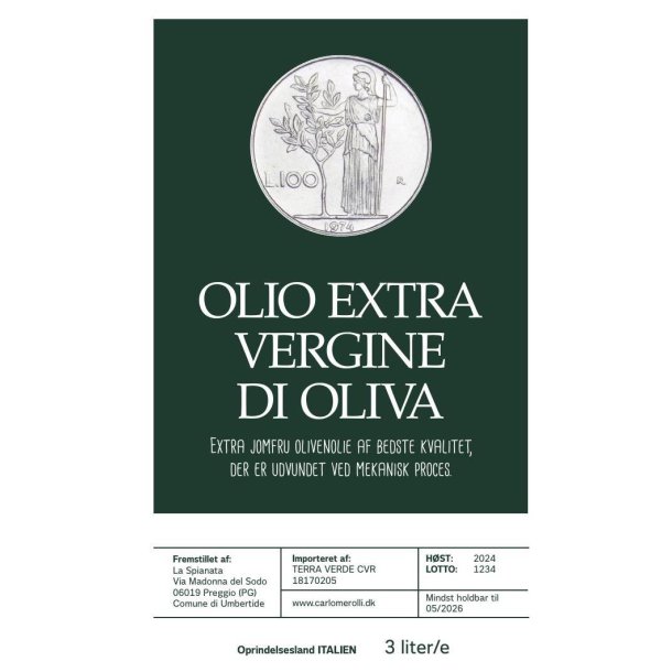Olio Extra Vergine di Oliva "la Spianata" Umbria 3 liters dunk