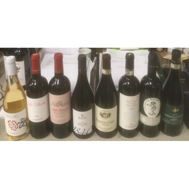 Otte vine fra smagningen lrdag den 7. oktober 2023