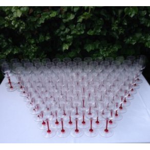 Lambrusco Glas tegnet og fremstillet af Riedel VP18