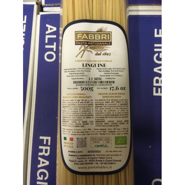 Linguine 0,5 kg Fabbri, Strada in Chianti, Greve in Chianti. kologisk FA44 SET32