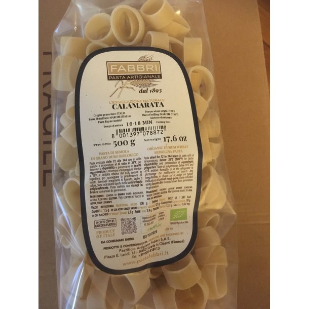 Calamarata  økologisk 0,5 kg, Fabbri, Strada in Chianti, Greve ÅBN25