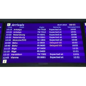 FORUDBESTILTE VINE: ANSLET TIDSPUNKT FOR ANKOMSTEN