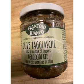 Olive Taggiasche uden sten i olio extra vergine di oliva